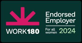 Endorsed employer for all women badge